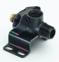 Prise murale pour Tube Aluminium AIRNET, 1 entr&eacute;e, 3 sorties taraud&eacute;es 1/2"-1/2"