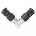 Distributeur Coupleurs ISO 6150 C passage de 08 mm fixe à 2 directions fileté femelle cylindrique Filetage femelle BSPP = G 3/8  