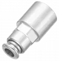 Raccord droit femelle cylindrique Métal -Filetage femelle G 1/8 Pour tube Ø ext. = 4 mm