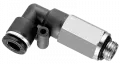 Coude 90° mâle cylindrique long orientable - RPC LG Filetage mâle BSPP = G 1/4 Pour tube Ø ext. = 10 