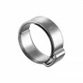 Collier à 1 oreille acier traité avec bague inox Ø min./max. = 7,5 - 8,5  mm