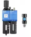 ATU ENSEMBLE FRL AVEC RACCORD PS1 air comprimé Filetage femelle BSPP = G 3/8 Raccord = ESI 07 Filtration (µm) = 25